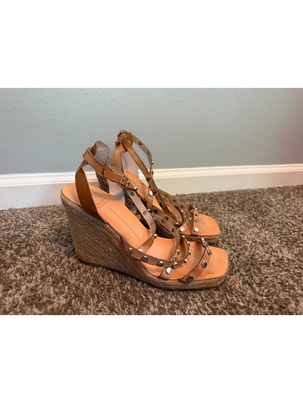 Dolce Vita Marika Square Toe Wedge Sandals Women’s 8.5